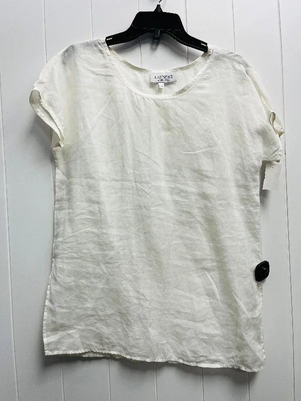 Top Short Sleeve By Laundry In White, Size: S Street