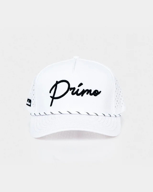 White Cursive Hat Unique Men's Patch