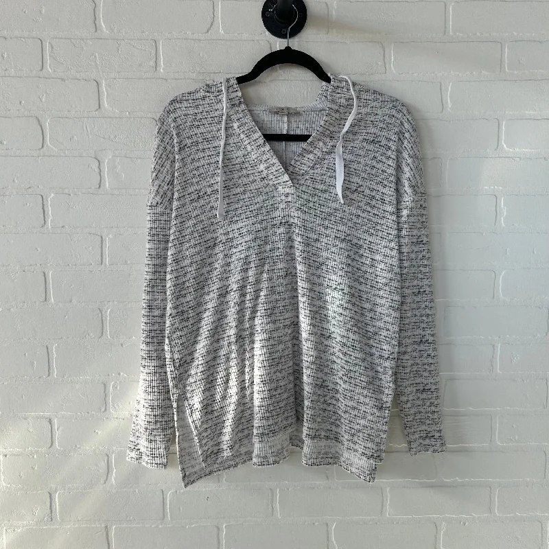 Top Long Sleeve By Loft In Grey & White, Size: S Modern Men's Tech