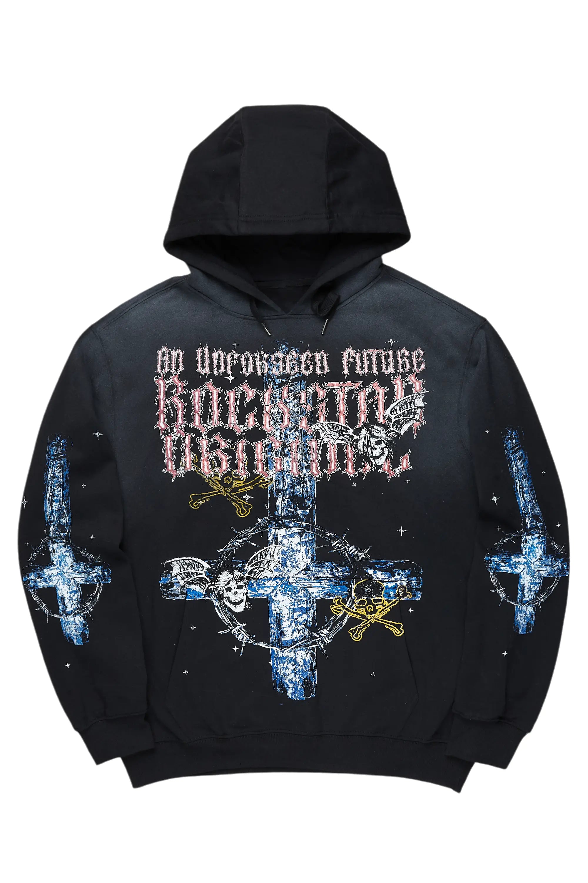 Hagan Black Graphic Hoodie Trendy Men's Scandinavian