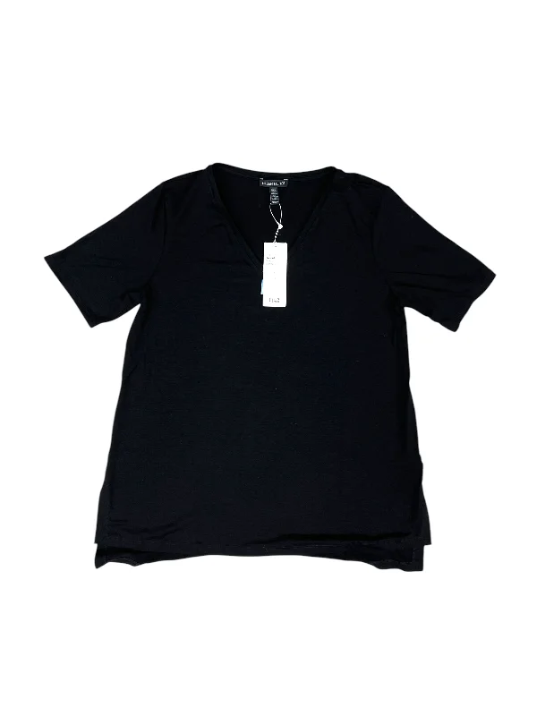 Top Short Sleeve Basic By Eileen Fisher In Black, Size: Xs Minimalist Men's Casual 