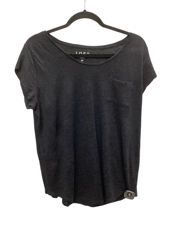 Top Short Sleeve Basic By Loft In Black, Size: L Polished Men's Silk