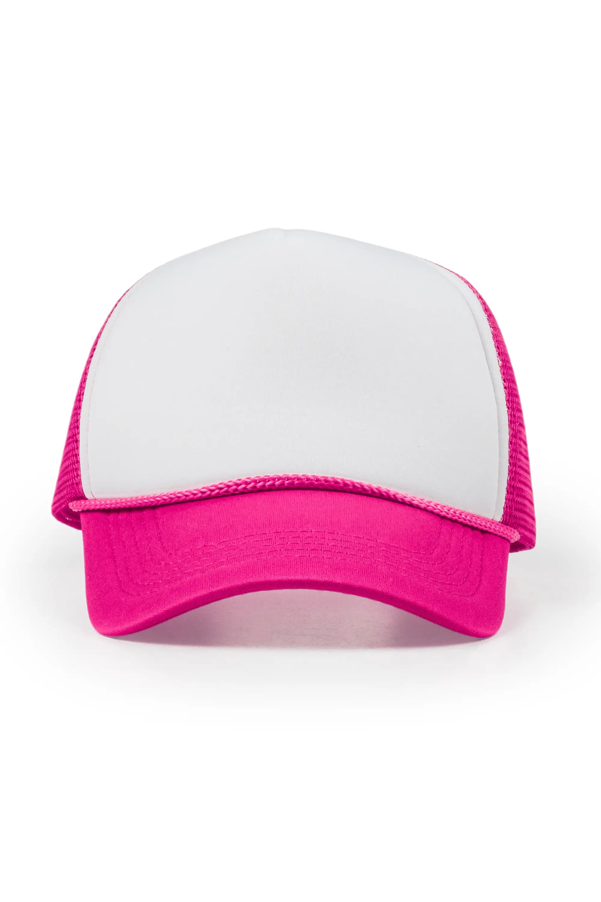 Mens White/Pink Basic Trucker Hat Elegant Men's Cashmere