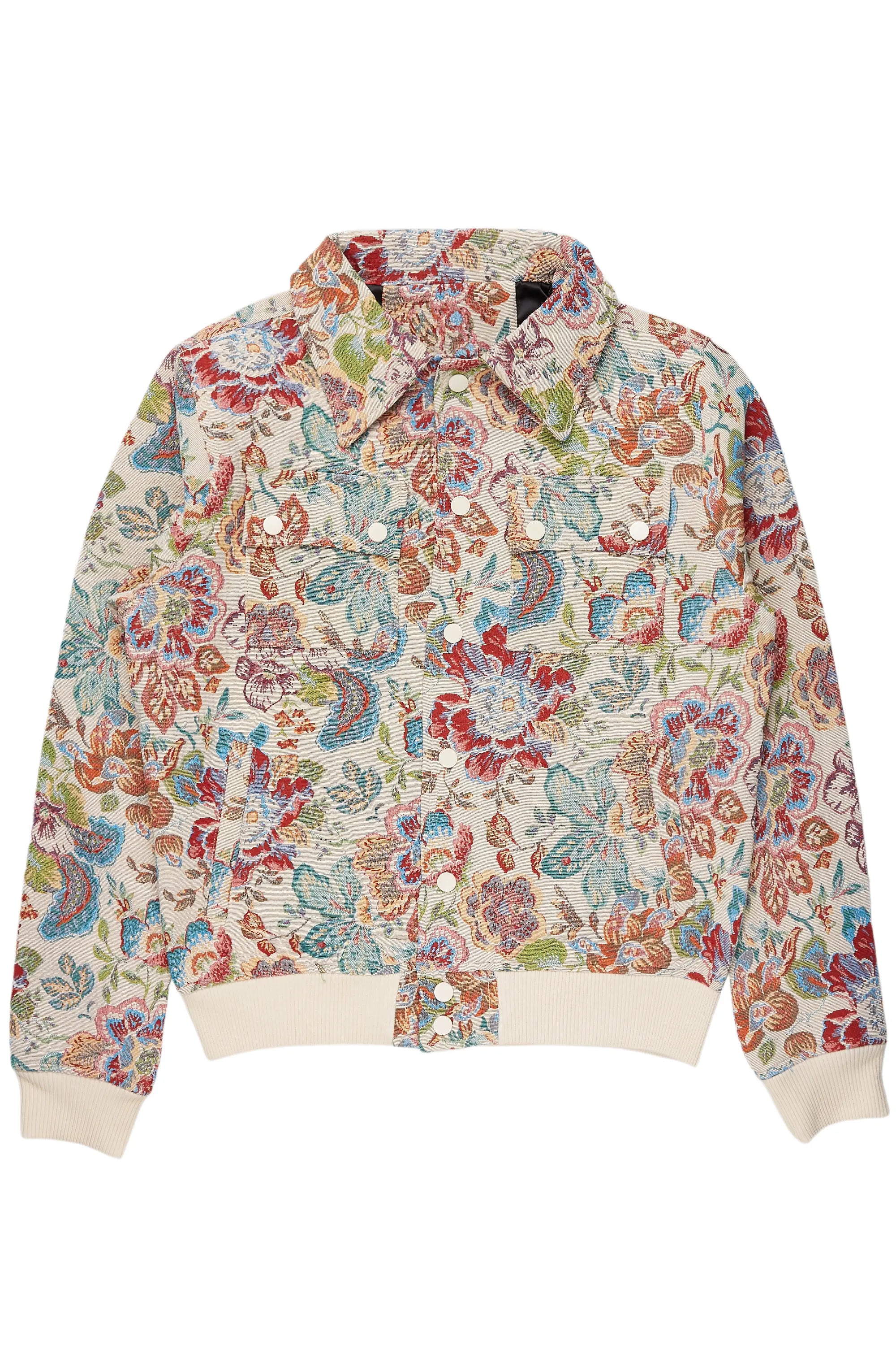 Abner Red/Beige Tapestry Jacket Casual Men's Japanese 