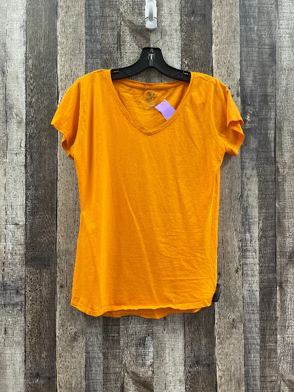 Orange Top Short Sleeve Basic Ny Collection, Size S Hip Men's Retro