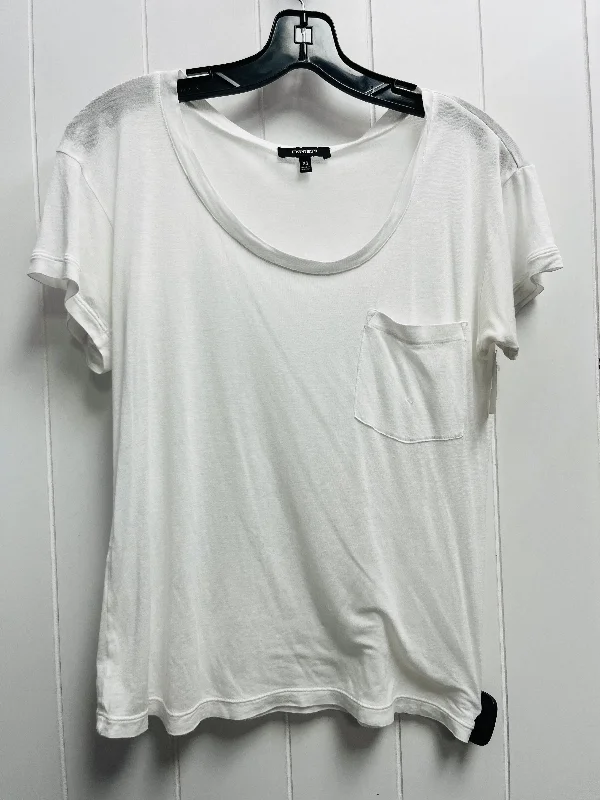 Top Short Sleeve By Express In White, Size: Xs Cclassic Men's Tweed