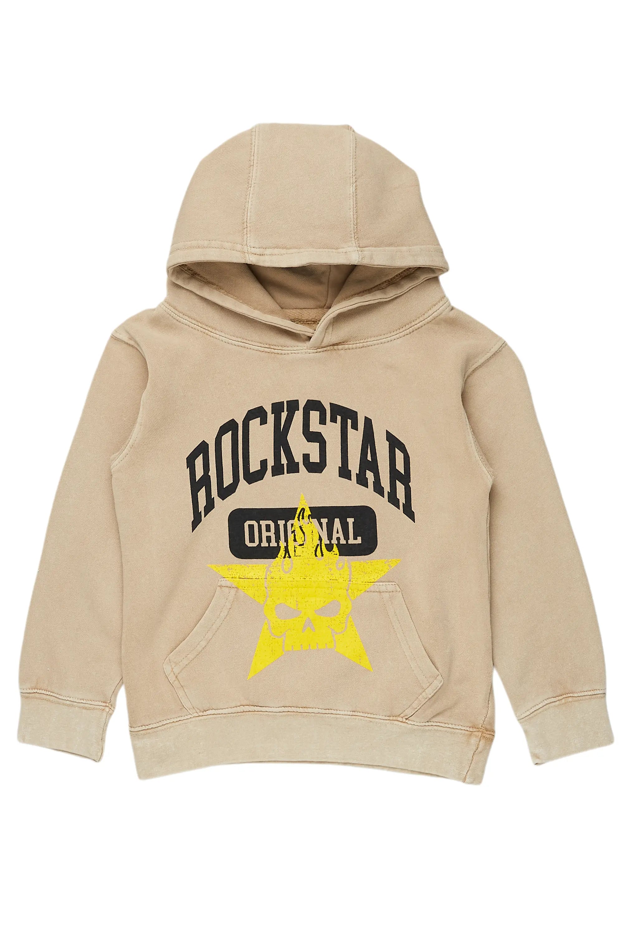 Girls Semaia Vintage Beige Graphic Hoodie Vacation