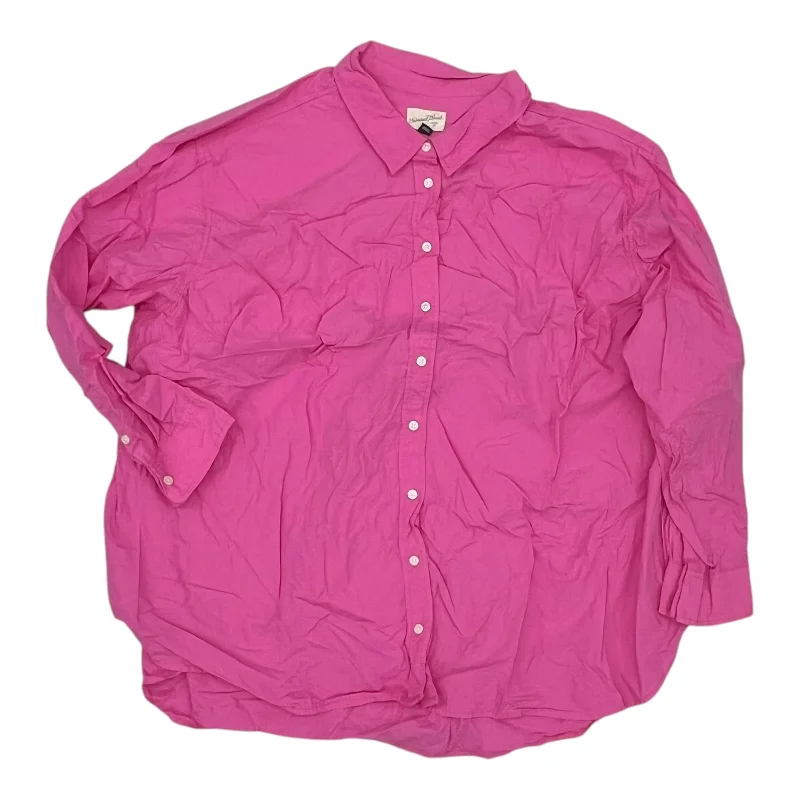 Top Ls By Universal Thread In Pink, Size:3X Trendy Men's Bucket