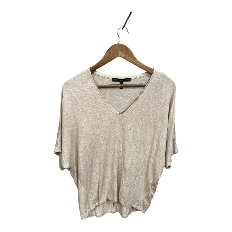 Top Short Sleeve By White House Black Market In Tan, Size: S Cool Men's Distressed