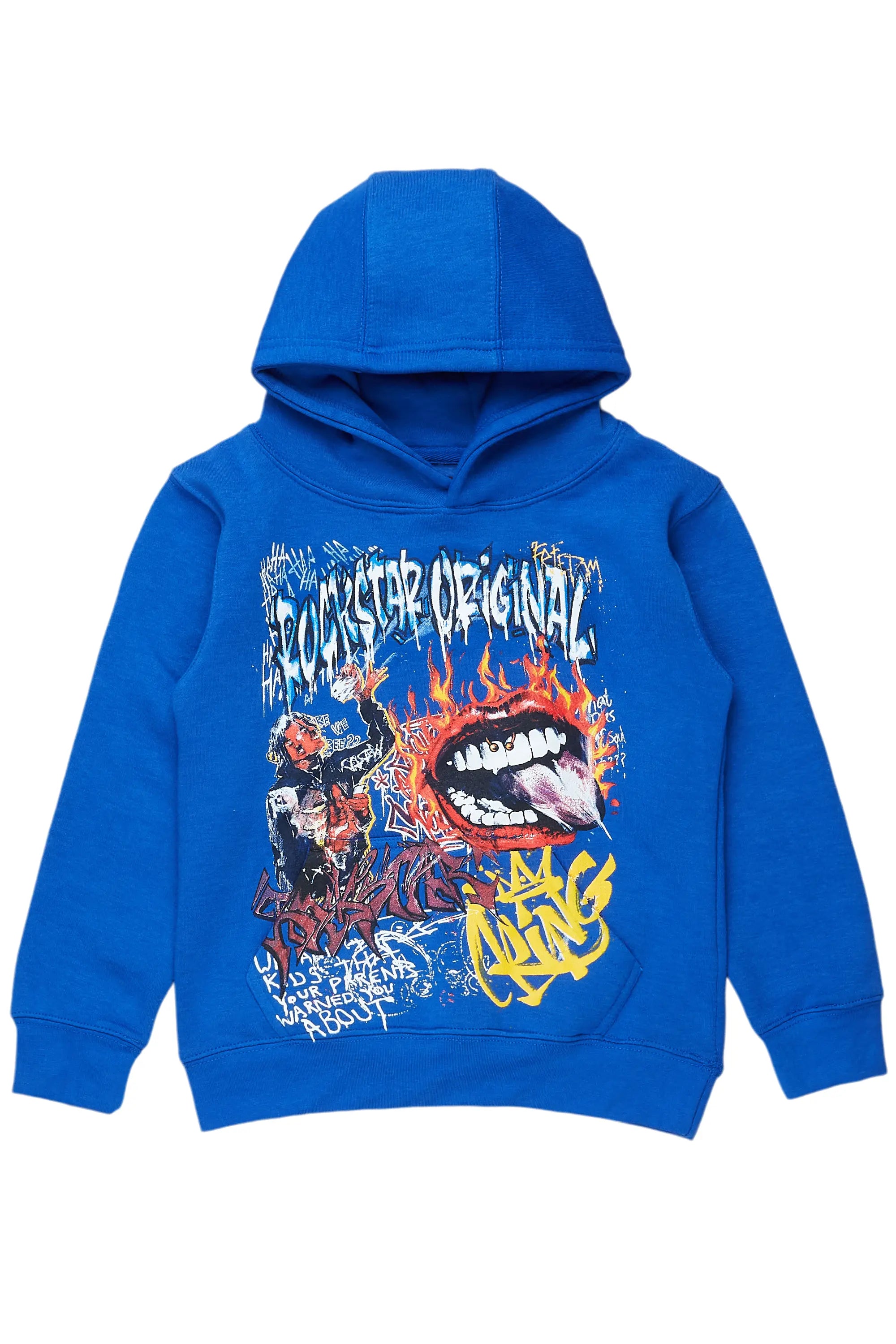 Boys Yooz Royal Graphic Hoodie Organic