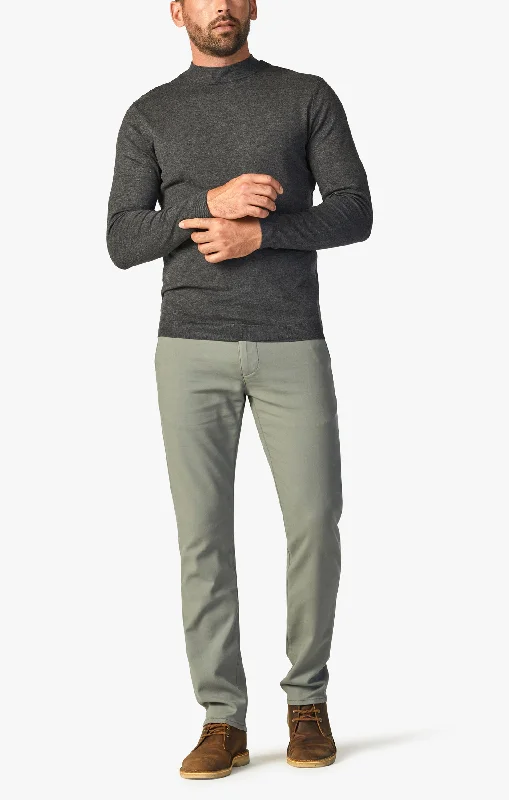 34 HERITAGE | Verona Chino Pants | Sage High Flyer Polished Men's Silk