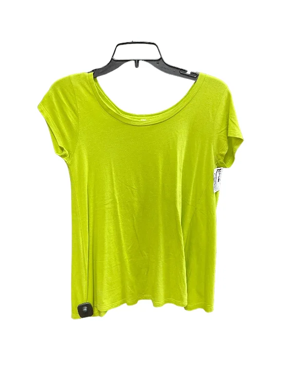 Lime Green Top Short Sleeve Basic Workshop, Size S Sophisticated Men's French