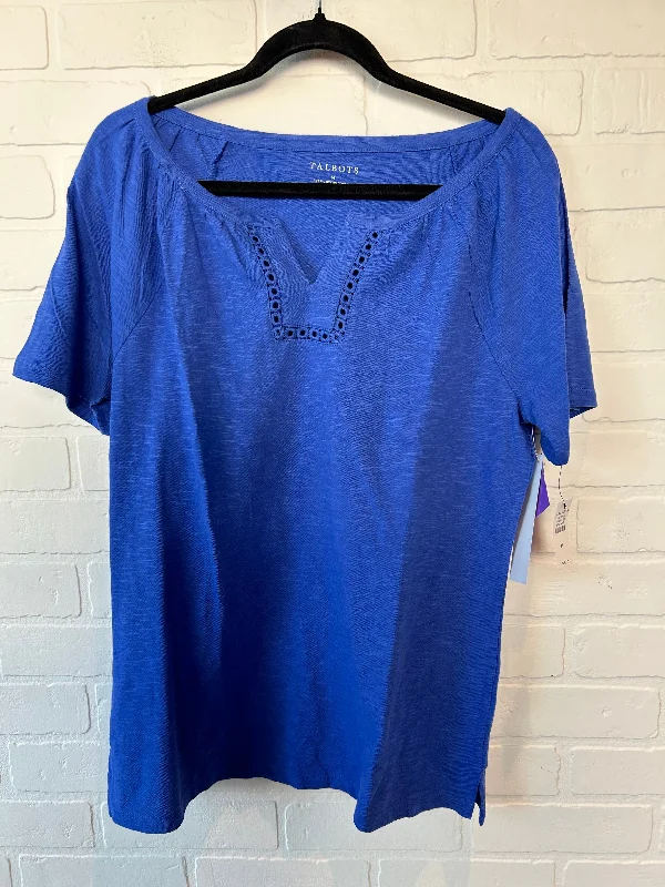 Blue Top Short Sleeve Talbots, Size M Bold Men's Statement