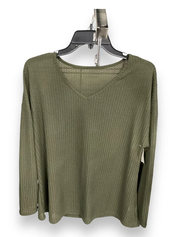 Top Long Sleeve By Clothes Mentor In Green, Size: 2x Edgy Men's Punk