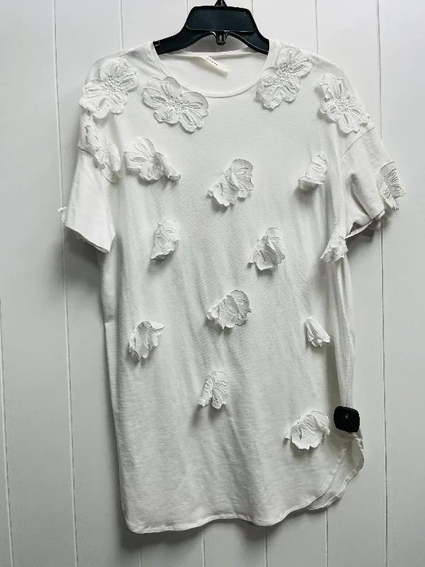 Top Short Sleeve By lucille In White, Size: S Masculine Men's 