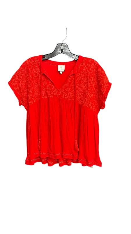 Top Short Sleeve By Clothes Mentor In Red, Size: S Confident Men's High