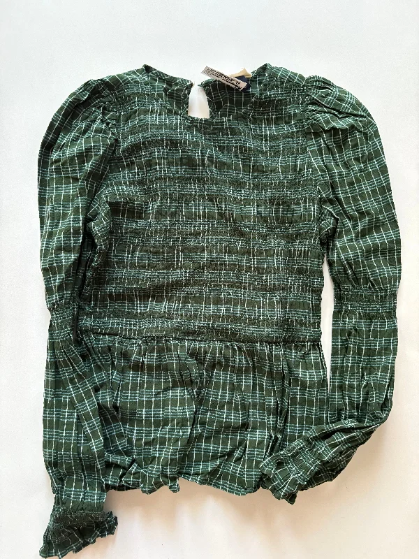 Top Long Sleeve By Universal Thread In Green, Size: S Modern Men's Geometric