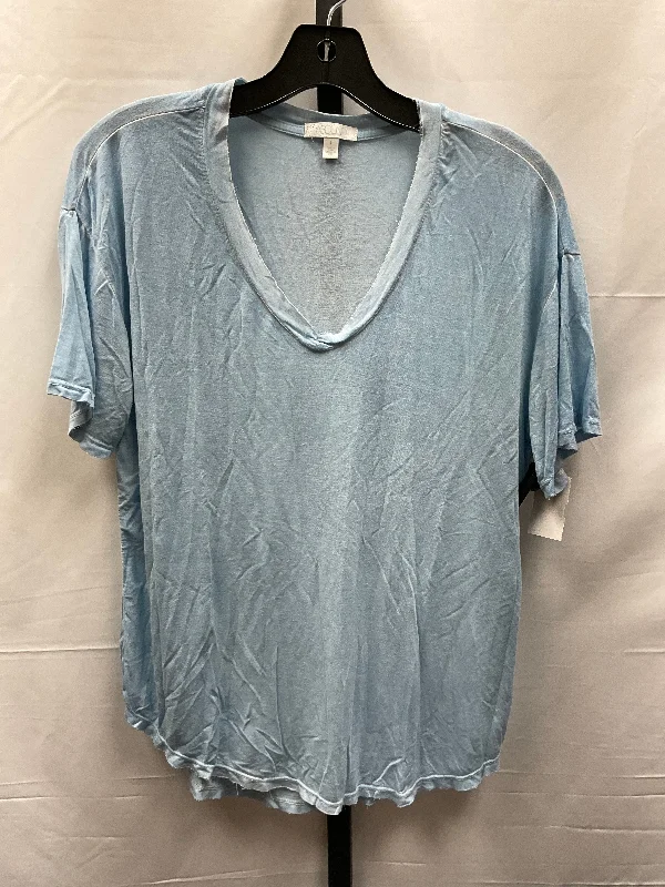 Blue Top Short Sleeve Basic Abound, Size S Monochromatic All