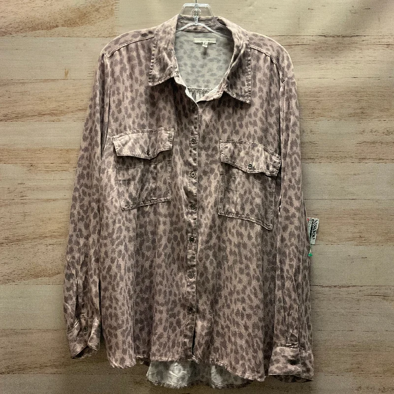 Top Long Sleeve By Maurices In Animal Print, Size: 2x Dynamic Men's Glow