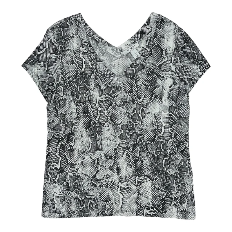 GREY TOP SS by WHITE HOUSE BLACK MARKET Size:L Youthful Men's Pop