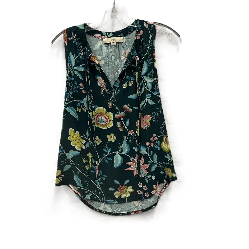 Top Sleeveless By Loft In Green, Size: Petite   S Edgy Men's Punk