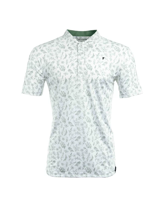 Sage Floral Blade Polo Masculine Men's 