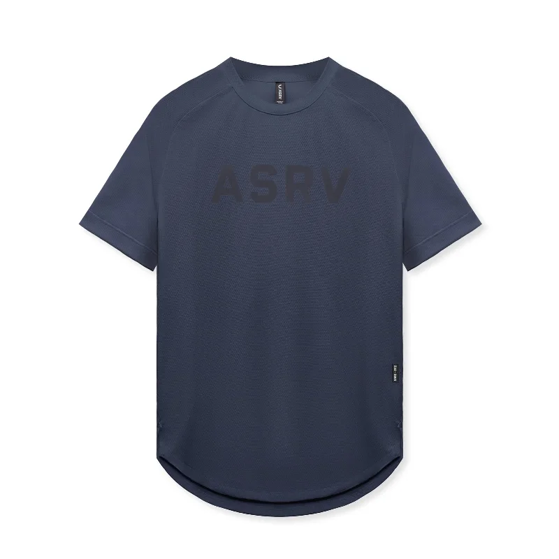 0660. AeroSilver® Established Tee - Navy "ASRV" Luxurious Men's High Luxurious Men's High