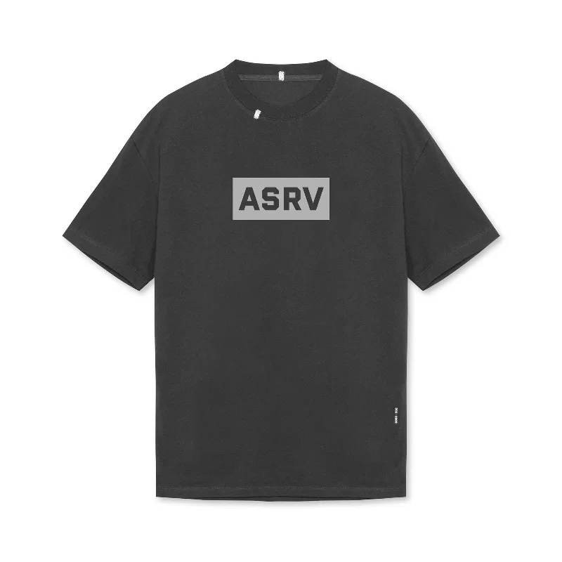 0669. Technical Essentials Relaxed Tee - Space Grey "Box Logo" Rugged Men's Outdoor  Rugged Men's Outdoor 