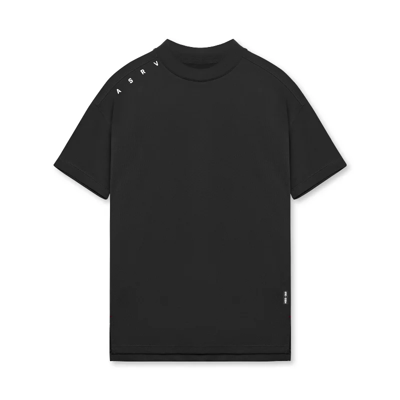 0684. Core Mock Neck Tee - Black Bold Men's Statement Bold Men's Statement