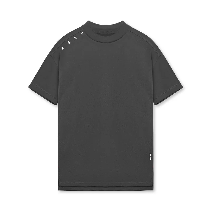 0684. Core Mock Neck Tee - Space Grey Confident Men's Power Confident Men's Power