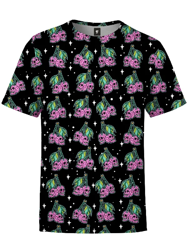 Cherry Skull (Black) Unisex Crew Masculine Men's Thick Masculine Men's Thick