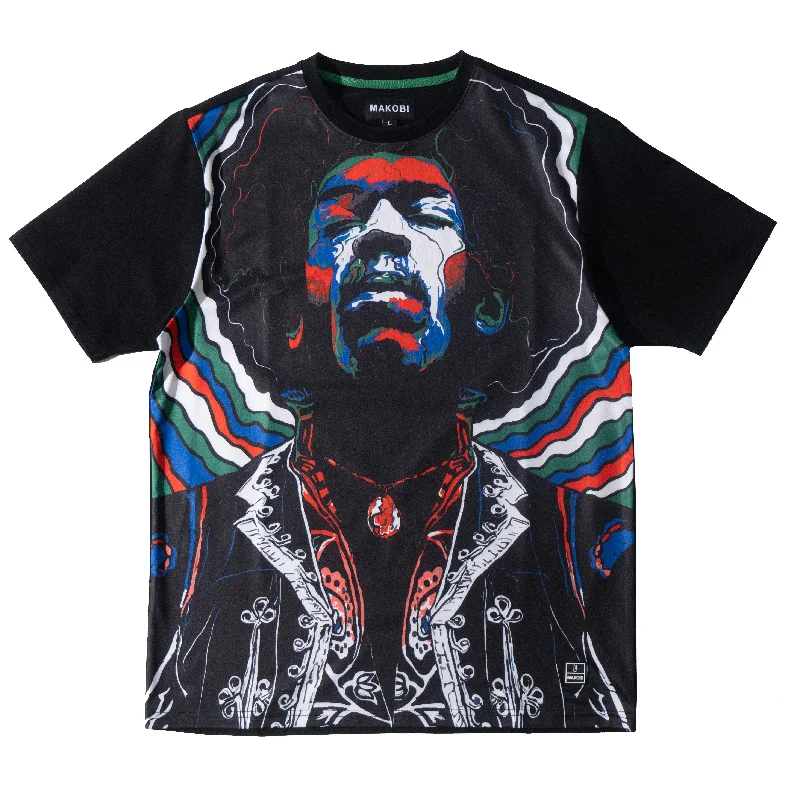 M324 Jimi Hendrix Tee - Black Polished Men's Silk Polished Men's Silk