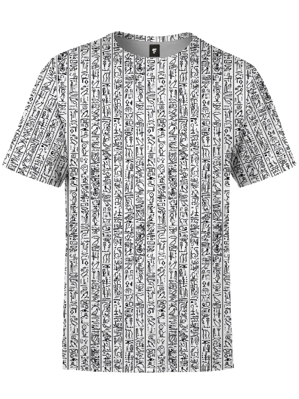 Egyptian Glyphs (White) Unisex Crew Tough Men's Tactical Tough Men's Tactical