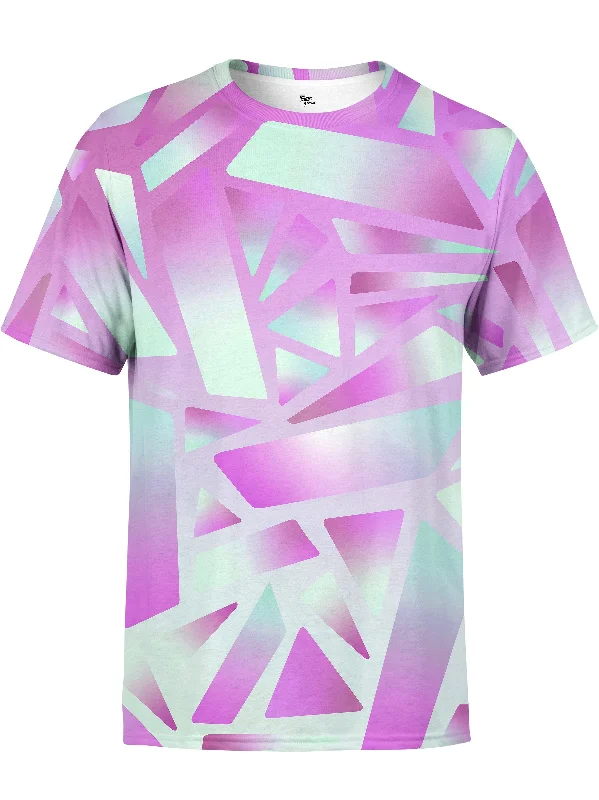 Electric Stained Glass (Pink Ice) Unisex Crew Refined Men's European Refined Men's European