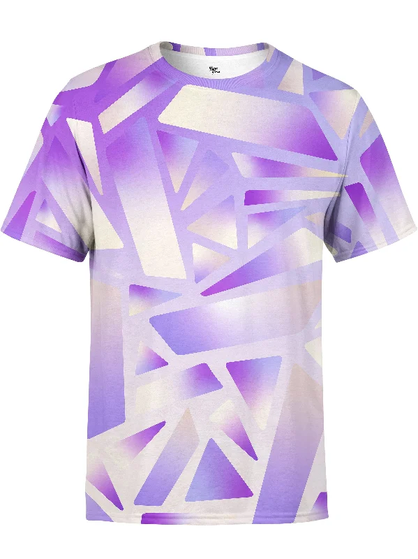 Electric Stained Glass (Purple Ice) Unisex Crew Monochromatic Office Style Monochromatic Office Style