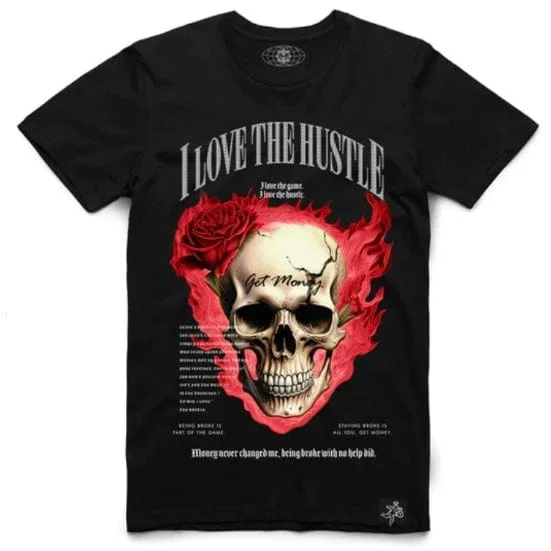 Hasta Muerte Hustle Daily AJ1 SM Love The Hustle Skull T Shirt (Black) Confident Men's Power Confident Men's Power