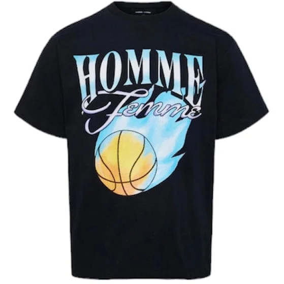 Homme Fremme Heat Check Tee (Black/Blue) SPRING23135-4 Cozy Men's Winter Cozy Men's Winter