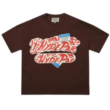 Hyde Park "Hello" My Name Is Tee (Chocolate) Youthful Men's Anime Youthful Men's Anime