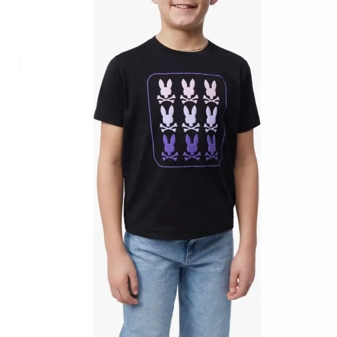 Kids Psycho Bunny Barker Graphic Tee (Black) B0U141Y1PC Cool Men's Skate Cool Men's Skate