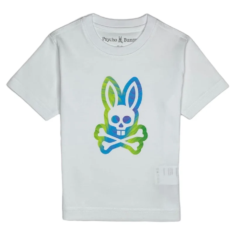 Kids Psycho Bunny Montgomery Graphic Tee (White) B0U948Y1PC Trendy Men's Scandinavian Trendy Men's Scandinavian