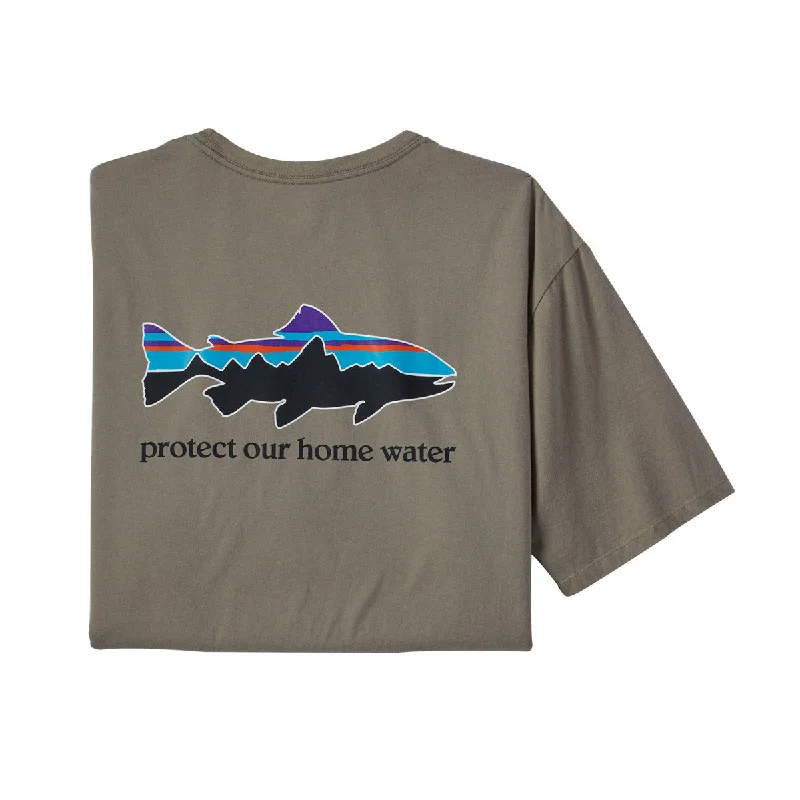 Men's Home Water Trout Organic T-Shirt Laid Laid