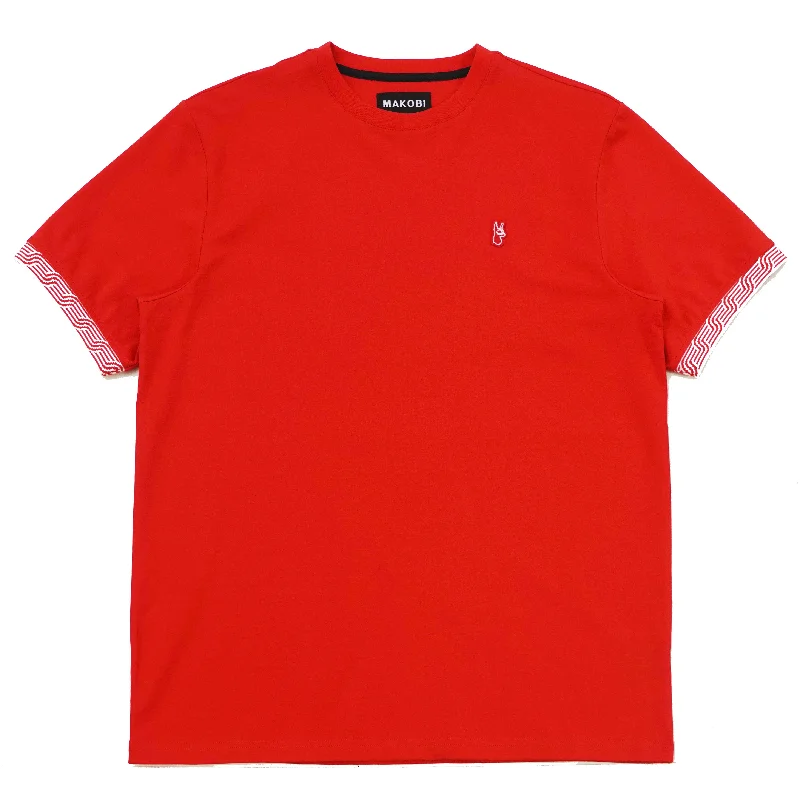 M275 Makobi Luciano Tee - Red Minimalist Men's Casual  Minimalist Men's Casual 