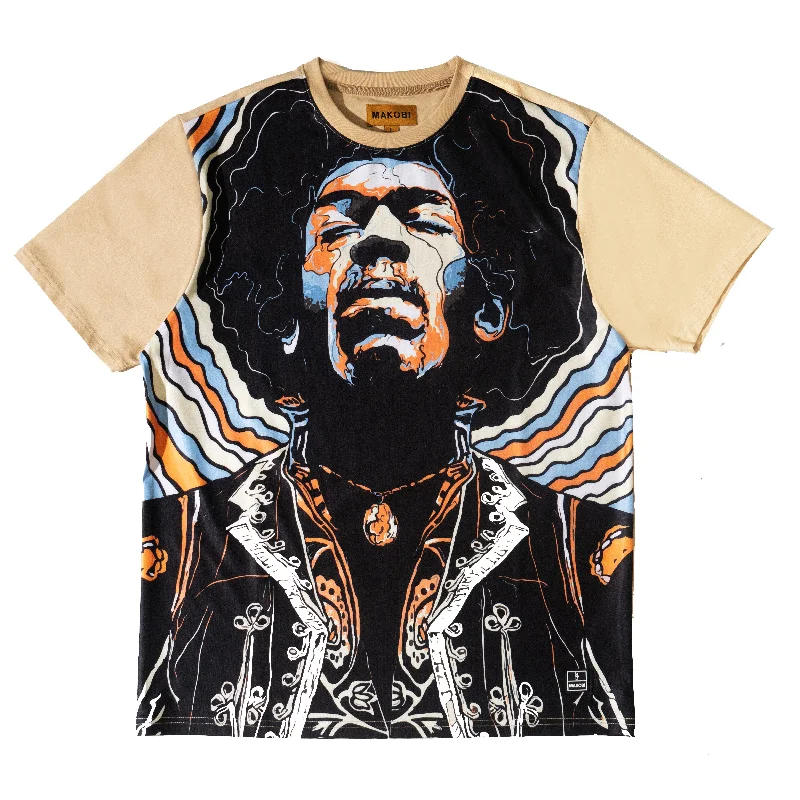 M324 Jimi Hendrix Tee - Khaki Traditional Men's Country Traditional Men's Country