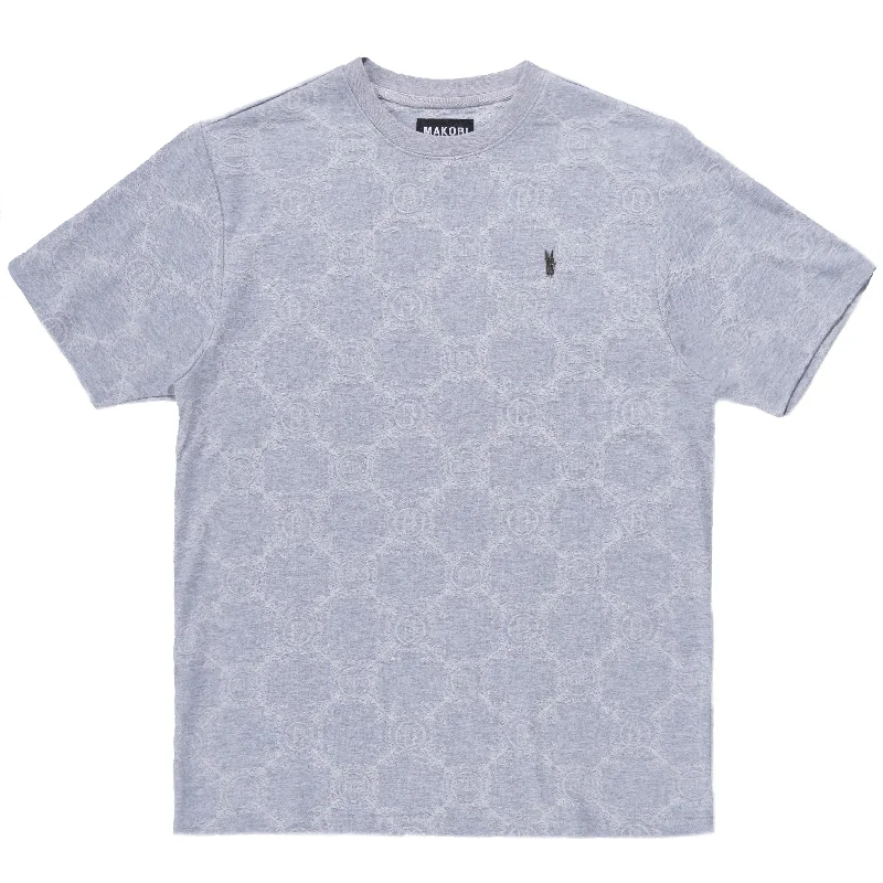 M335 Caspar Embossed Tee - Gray Laid Laid