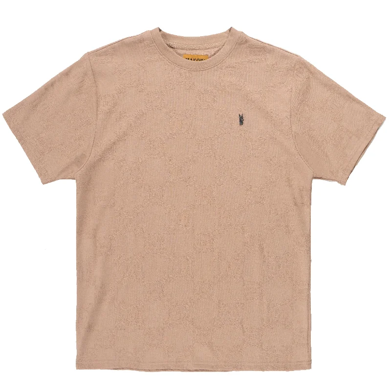 M335 Caspar Embossed Tee - Khaki Organic Organic