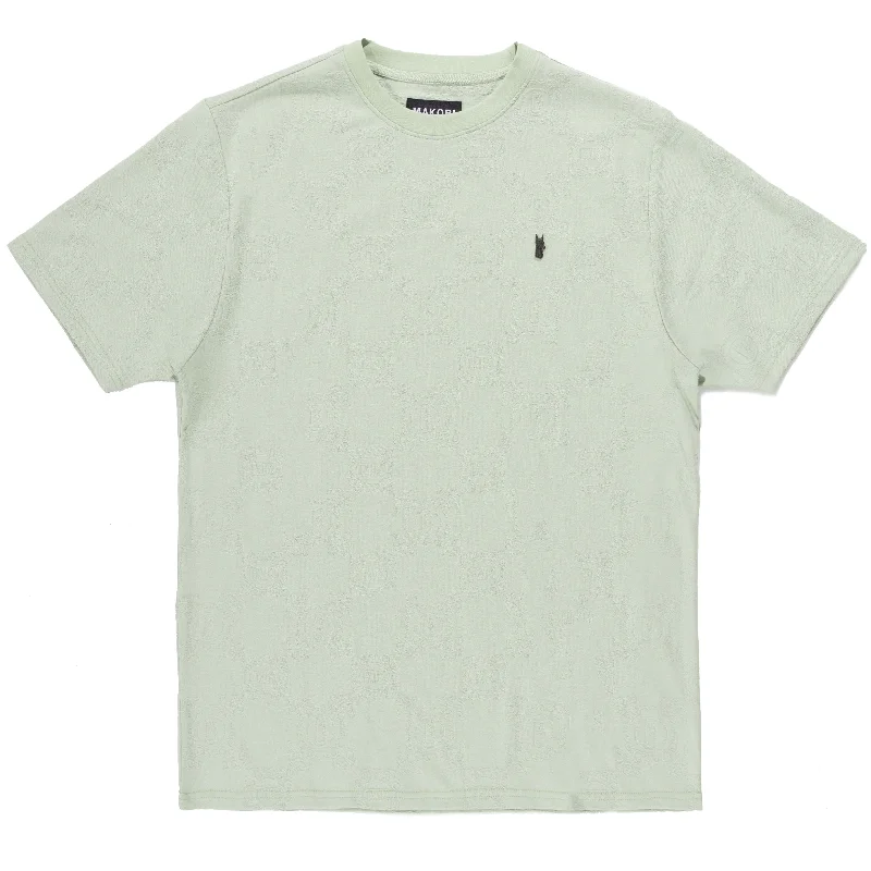 M335 Caspar Embossed Tee - Olive Beach Beach