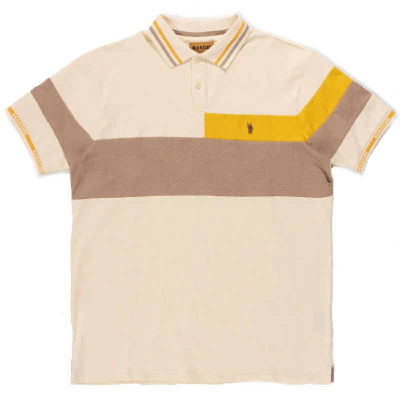 M368 Caspar Polo Shirt - Natural Sophisticated Men's  Sophisticated Men's 