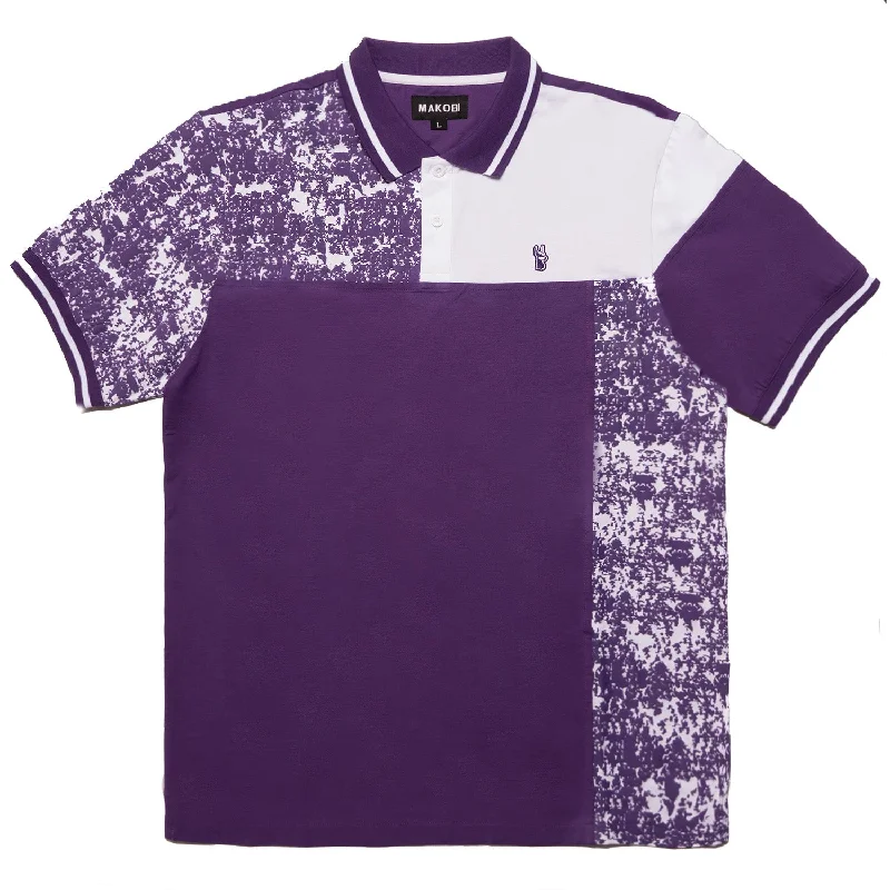 M373 Bergamo Polo Shirt - Purple Relaxed Men's Australian  Relaxed Men's Australian 