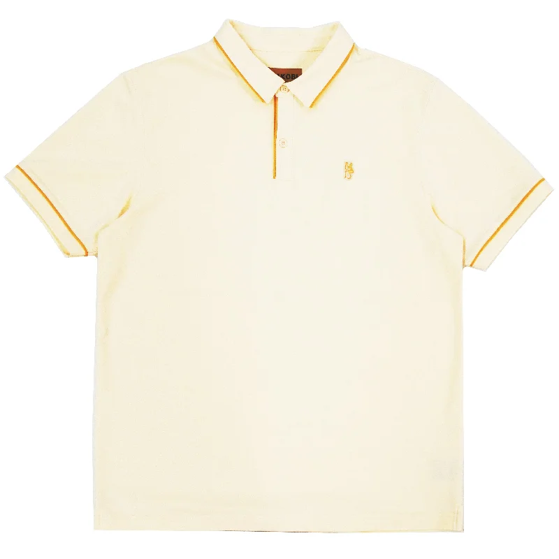 M383 Makobi Luciano Polo Shirt - Natural Laid Laid