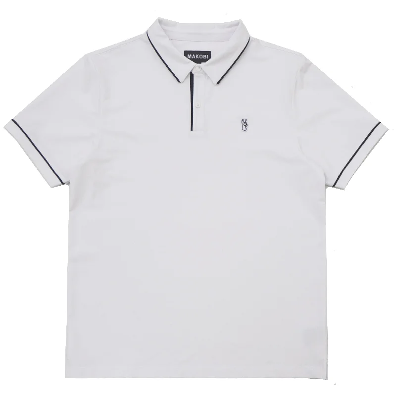 M383 Makobi Luciano Polo Shirt - White Earthy Men's Sustainable  Earthy Men's Sustainable 